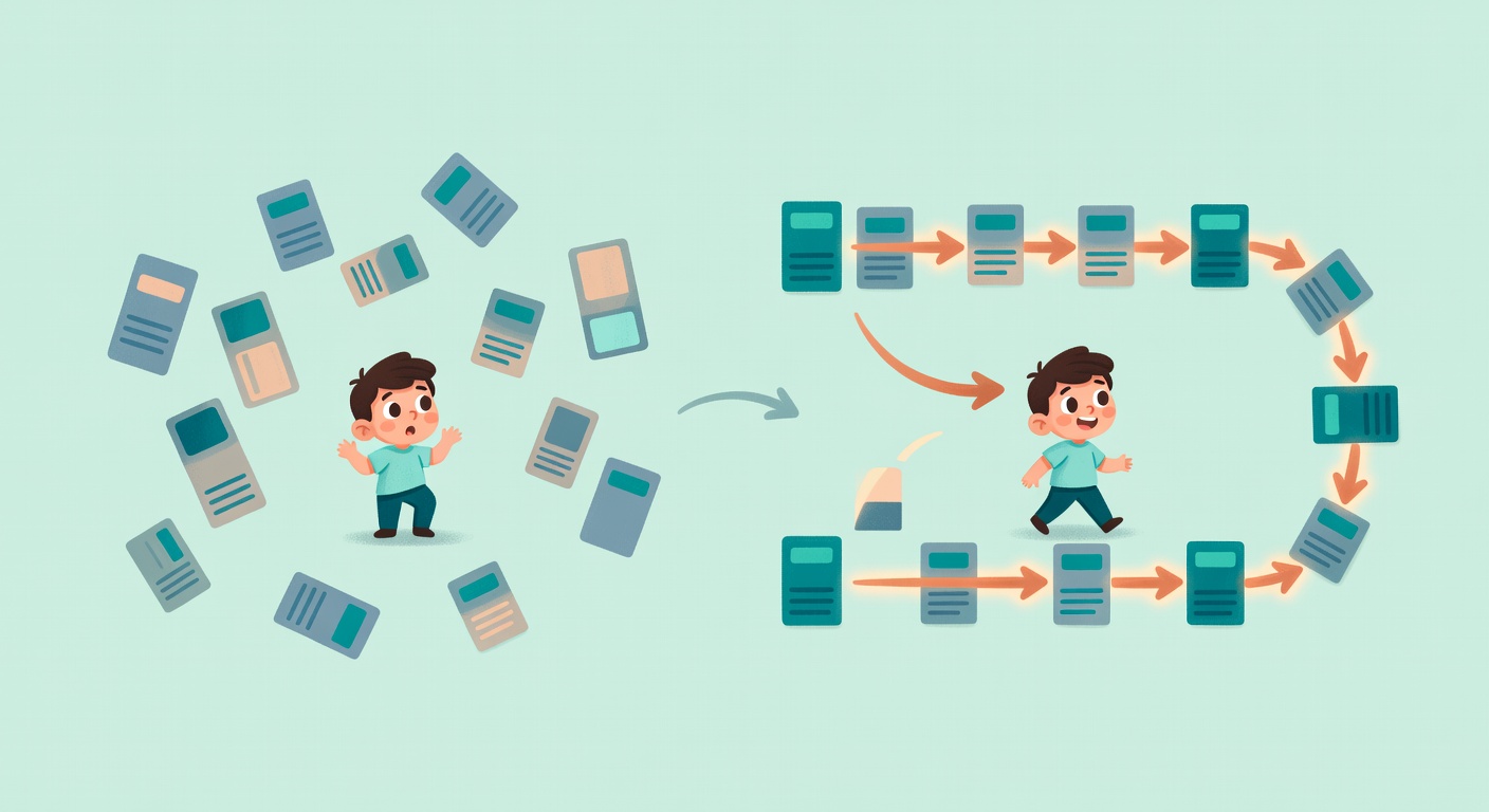 Illustration zu: Lernpfade aufbauen: Vom Material zum strukturierten Kurs